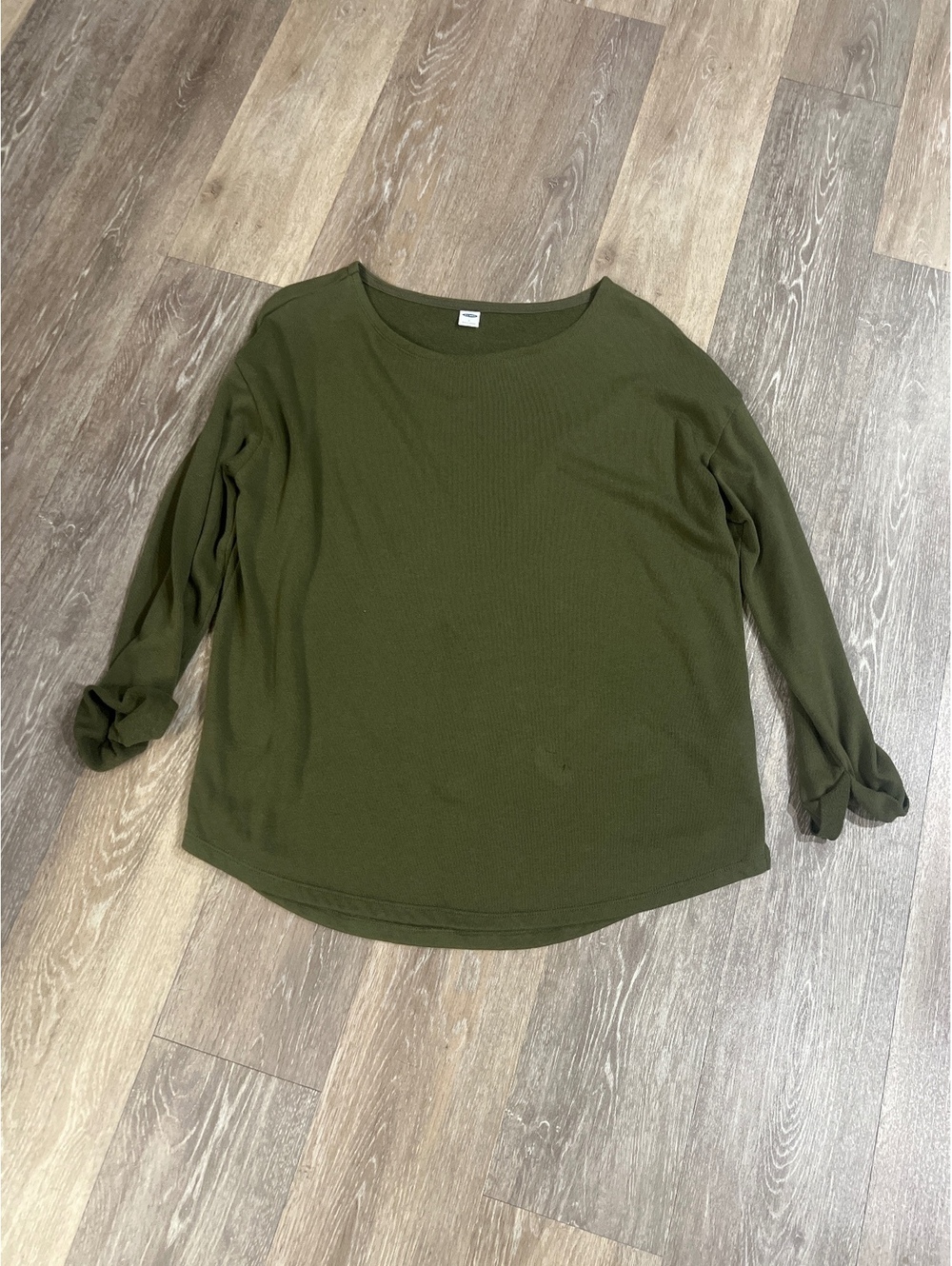 Old Navy Women's Long Sleeve Olive Green Shirt Size L